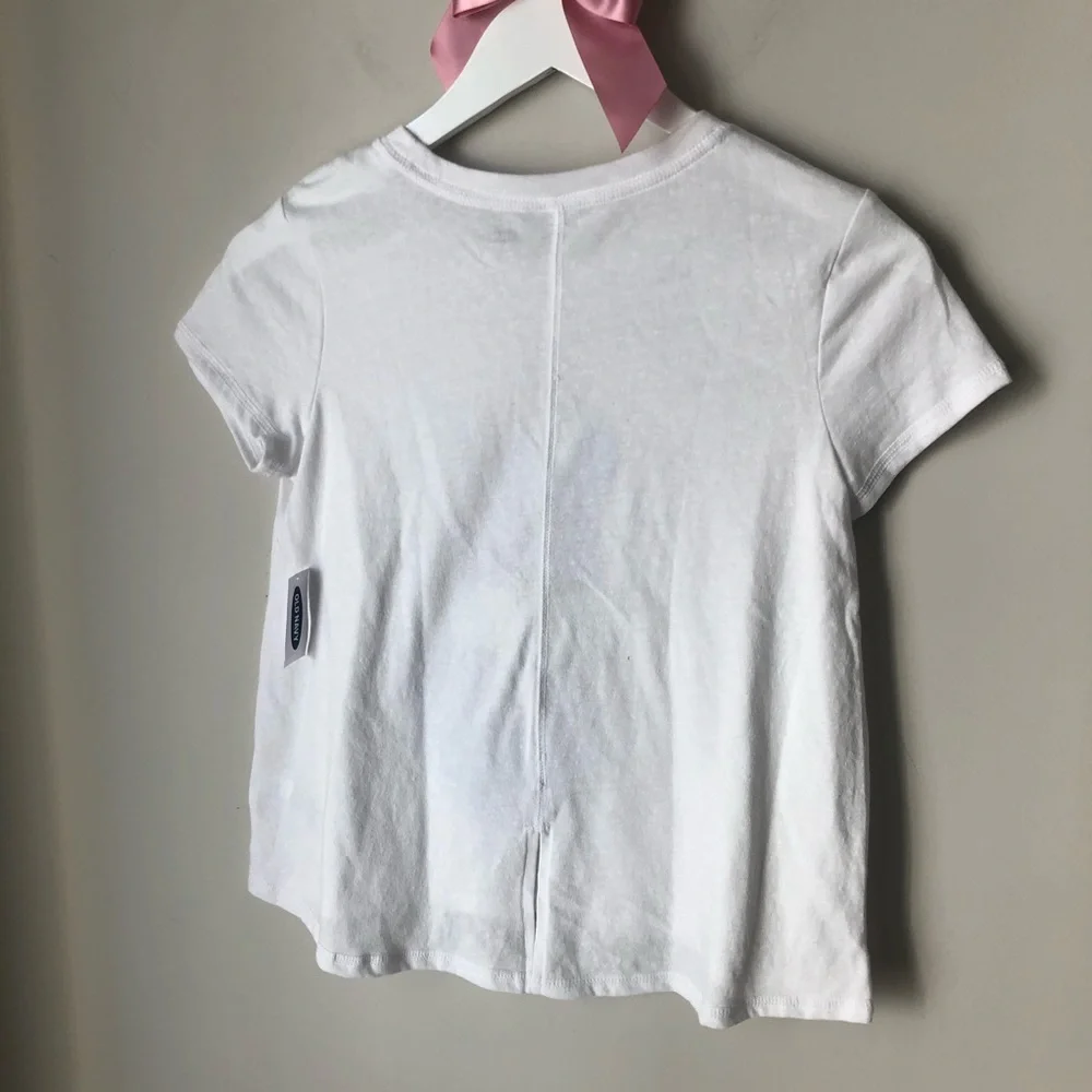 Old‎ Navy White Holographic Unicorn Shortsleeve Tshirt Girls Large 10-12